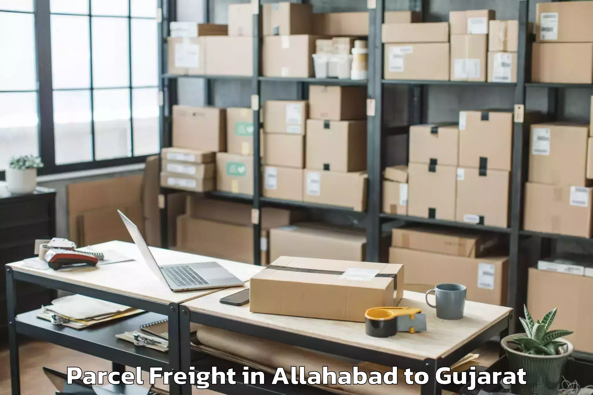 Easy Allahabad to Wankaner Parcel Freight Booking